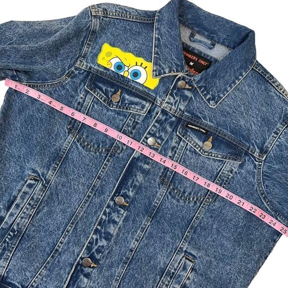 Members Only Nickelodeon Spongebob Denim Trucker Jacket - Picture 11 of 16
